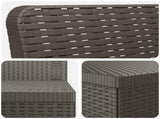4-Seater Garden Sofa Rattan Look PP Light Grey 3443961