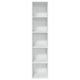 Bookcase White 40x30x189 cm Engineered Wood 857885