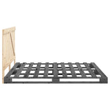 Bed Frame without Mattress Grey 200x200 cm Solid Wood Pine 3281567