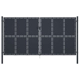 Garden Gate Steel 400x200 cm Anthracite 144534