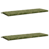 2-Piece Bench Cushions SOEST 2 pcs 100% Polyester Leaf Design 949473
