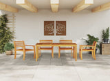 Garden Dining Set 5 pcs Brown Solid Acacia Wood 3375663