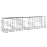 Gabion Basket with Cover 200x50x50 cm Galvanised Iron 3295133