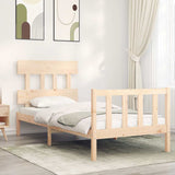 Bed Frame without Mattress Single Solid Wood Pine 3193301