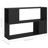 Book Cabinet Black Engineered Wood Book Cabinet Rectangular 809171