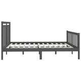 Bed Frame without Mattress Grey Solid Wood Pine 200x200 cm 3107050