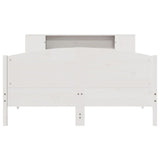 Bookcase Bed without Mattress White 135x190cm Solid Wood Pine 3323075