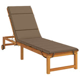 Sunlounger Cushion GEMERT 100% Polyester Taupe 200 x 60 x 3 cm 948502