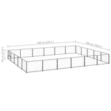 Dog Kennel Black 30 m Steel 3082158