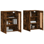 Wall Mounted Cabinets 2 pcs Smoked Oak Engineered Wood 3198014