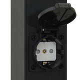 Bollard Lights with Sensor&Outlet 3 pcs 110 cm Black IP44 4006094