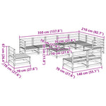 ZNTS 11 Piece Garden Sofa Set Impregnated Wood Pine 3299488