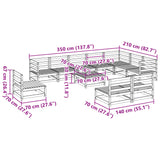 ZNTS 11 Piece Garden Sofa Set Impregnated Wood Pine 3299488