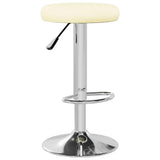 Bar Stools 2 pcs Cream Faux Leather 333101