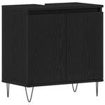 Bathroom Furniture Set 3 pcs Black Oak 30 x 30 x 190 cm 3333099