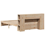 Bookcase Bed without Mattress 150x200cm King Size Solid Wood Pine 3322361