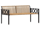 Outdoor Benches 2 -Seater 116 x 56 x 75 cm Poly Rattan 42025354