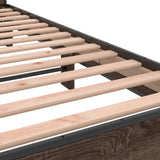 Bed Frame without Mattress Brown Oak 200x200 cm 3280131