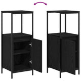 ZNTS 3 Piece Bathroom Furniture Set - Black Oak Engineered Wood 3328379
