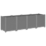 Garden Planter Light Grey 160x40x53 cm PP 367857