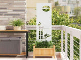 Garden Privacy Screen White 32 x 140 cm Cold-rolled steel 876246