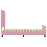 ZNTS Bed Frame Pink 100x200 cm Velvet 3344860