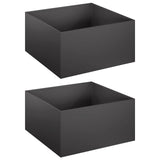 Garden Planter 2 pcs Black 40 x 40 x 30 cm Cold-rolled Steel 8005037