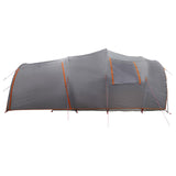 Tunnel Tent with Roof Grey and Orange 370 x 275 x 210 cm 42028679
