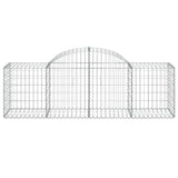 Arched Gabion Baskets 5 pcs 200x50x60/80 cm Galvanised Iron 3146281