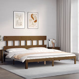 Bed Frame without Mattress Honey Brown 200x200 cm Solid Wood Pine 3193619