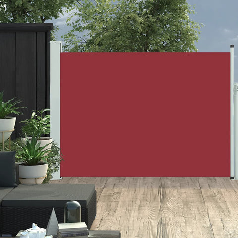 ZNTS Patio Retractable Side Awning 120x500 cm Red 48391