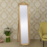 243692 Free-Standing Mirror Baroque Style 160x40 cm Gold