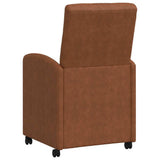 Dining Chairs with Wheels 2 pcs Brown 57 x 67 x 98 cm 42017893
