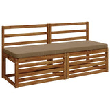 2-Piece Bench Cushions VUGHT 2 pcs 100% Polyester Taupe 952033