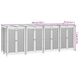 Garden Storage Box 280x87x104 cm Solid Wood Acacia 3155244