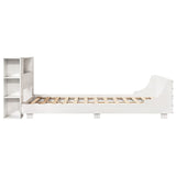 Bed Frame without Mattress White 150x200 cm King Size Solid Wood Pine 3323648