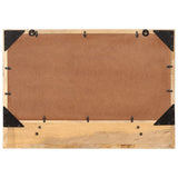 Mirror with Shelf 80x8x55 cm Glass and Solid Wood Mango 358579