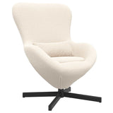 Egg Chair Cream 63 x 73 x 90 cm Fabric 42002769