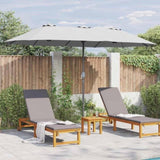 Garden Parasol Sand 370 x 197 x 239 cm Polyester and Aluminium 42003367