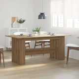 ZNTS Dining Table Artisan Oak 180x90x76 cm Engineered Wood 855845