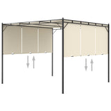 Garden Gazebo with Side Curtain 3x3x2.25m Cream 47993