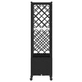 Raised Bed with Trellis and Roof Black 163.5 x 40 x 142 cm PP 3423125