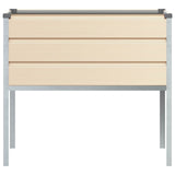 Planter Ivory 100 x 45 x 90 cm Galvanised Steel 42018126