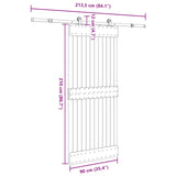 Sliding Door NARVIK Natural and Black 3445272
