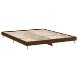 Bed Frame without Mattress Brown Oak 200x200 cm Engineered Wood 832012