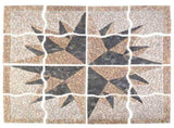 Mosaic Tiles Wind Pattern Multicolour 120 x 120 cm Marble 42033518