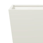 ZNTS Garden Planter White 50x50x50 cm Steel 851068