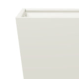 ZNTS Garden Planter White 50x50x50 cm Steel 851068