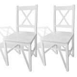 Dining Chairs 2 pcs White Pinewood 241510