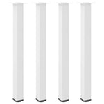 ZNTS Coffee Table Legs 4 pcs White 90-92 cm Steel 4012473